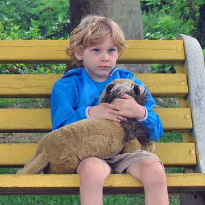 child grieving